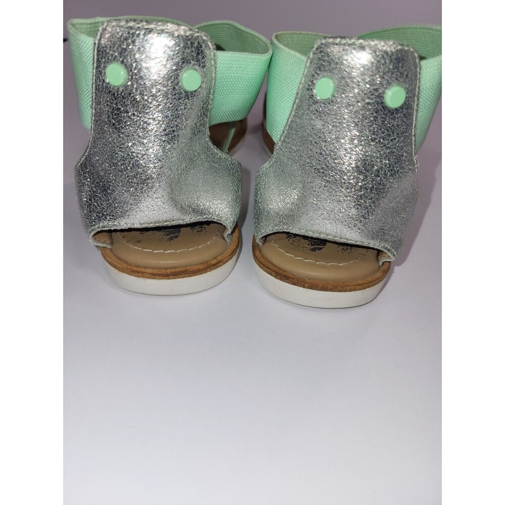 Sorel Ella Silver Mint Green Sandals Size 8.5 - Picture 3 of 13